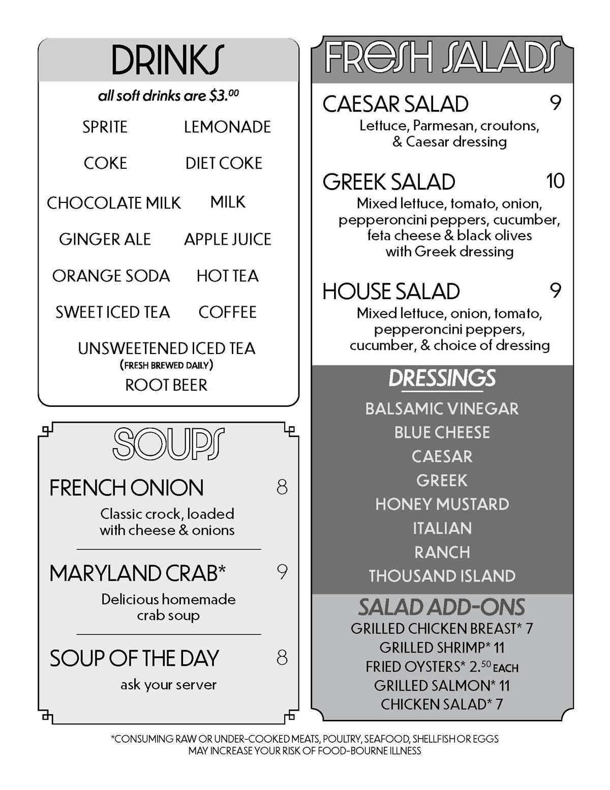 Restaurant Menu 