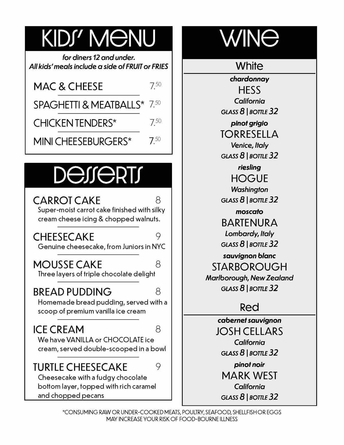 Restaurant Menu Page 7